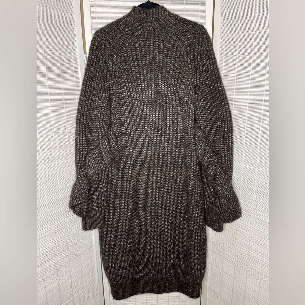 Michael Kors Collection Metallic Ruffle Oversized Cardigan Italy NWT Size S - Picture 7 of 13